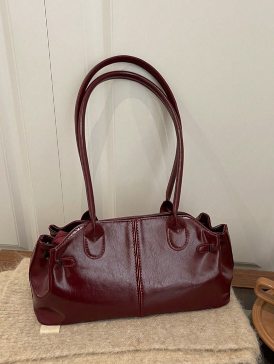 BOLSO DE HOMBRO ROJO BURDEOS