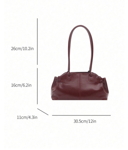 BOLSO DE HOMBRO ROJO BURDEOS