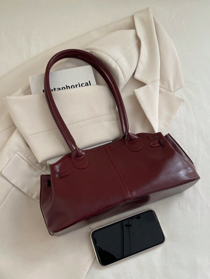BOLSO DE HOMBRO ROJO BURDEOS