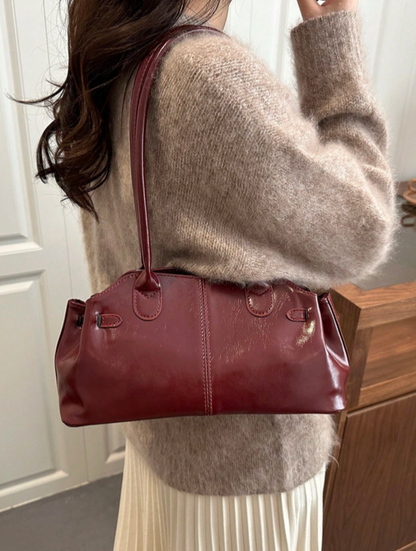 BOLSO DE HOMBRO ROJO BURDEOS