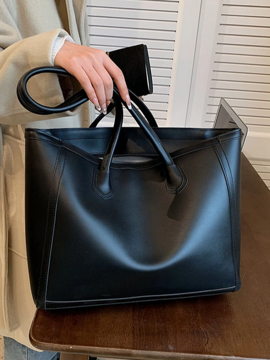 BOLSO  GRANDE MINIMALISTA NEGRO