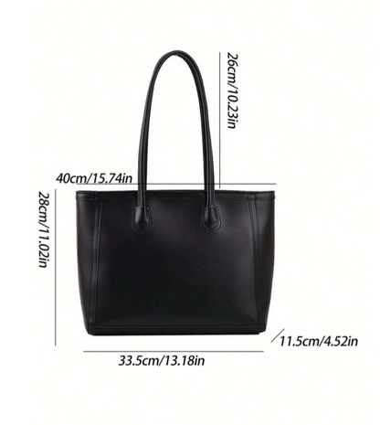 BOLSO  GRANDE MINIMALISTA NEGRO