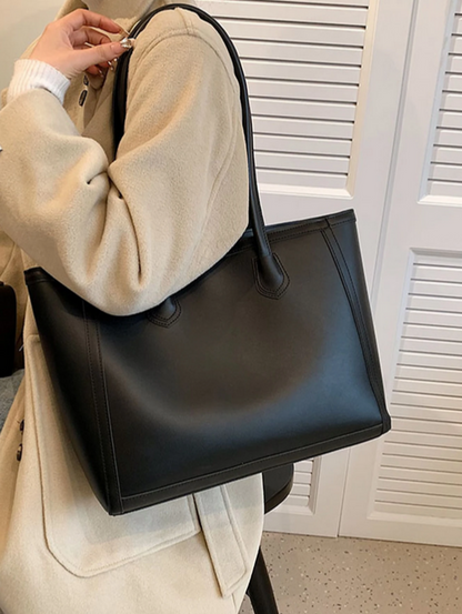 BOLSO  GRANDE MINIMALISTA NEGRO
