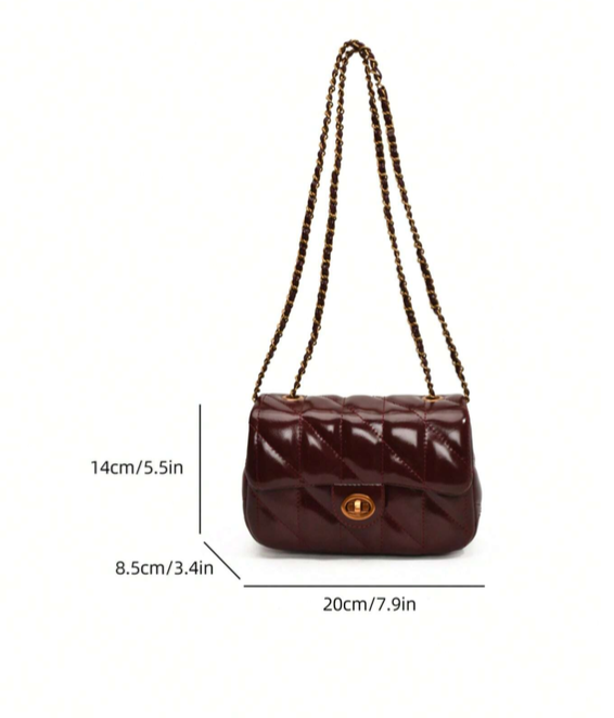 BOLSO BURDEOS ACOLCHADO