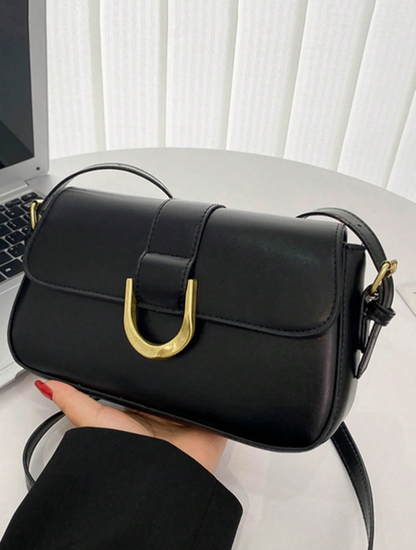 BOLSO DE HOMBRO NEGRO MINIMALISTA