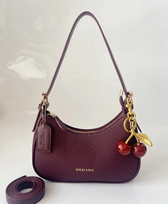 BOLSO DE HOMBRO BURDEOS