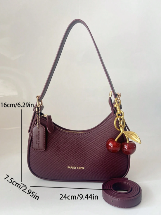 BOLSO DE HOMBRO BURDEOS