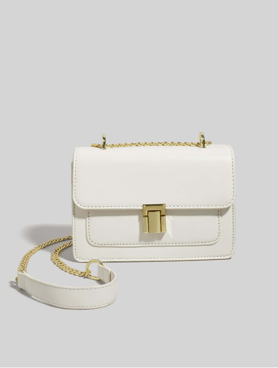 BOLSO BLANCO , HEBILLA CUADRADA