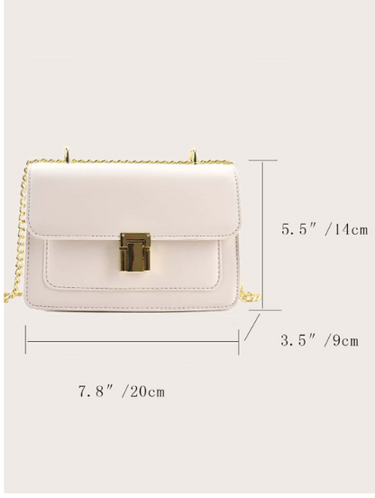 BOLSO BLANCO , HEBILLA CUADRADA