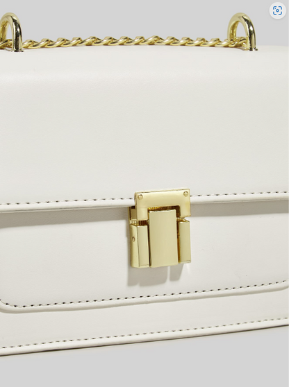 BOLSO BLANCO , HEBILLA CUADRADA