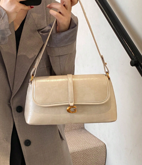 BOLSO CAQUI TIPO BAGUETTE
