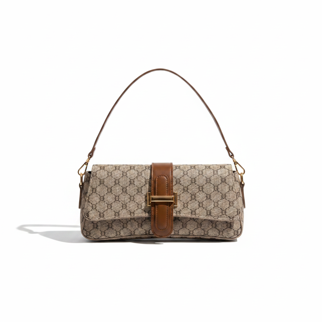 BOLSO AURELIA  CAFE CON PATRONES