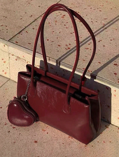 BOLSO ANABELA COLOR ROJO BURDEOS