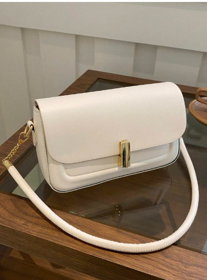 BOLSO BLANCO MARFIL EVILLA DE LUJO DORADA