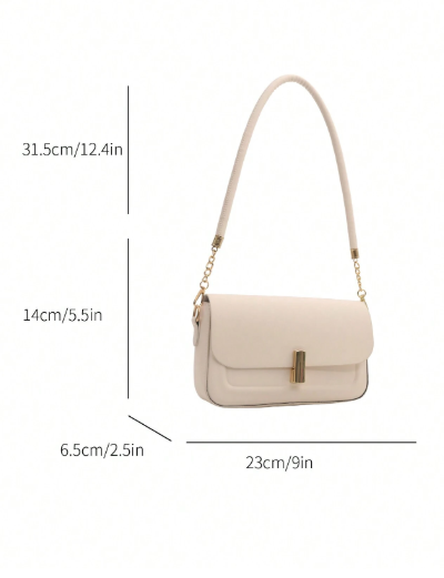 BOLSO BLANCO MARFIL EVILLA DE LUJO DORADA