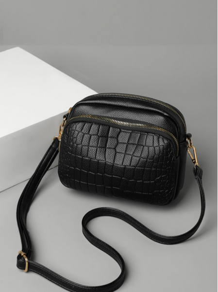 BOLSO NEGRO 3 COMPARTIMIENTOS