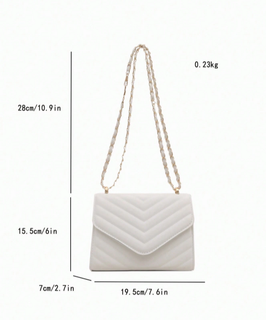 BOLSO BLANCO CON SOLAPA