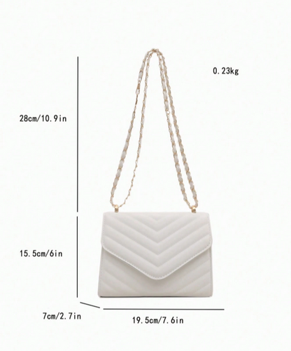 BOLSO BLANCO CON SOLAPA