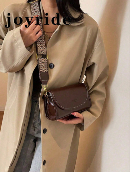 BOLSO MARRON CORREA TEJIDA