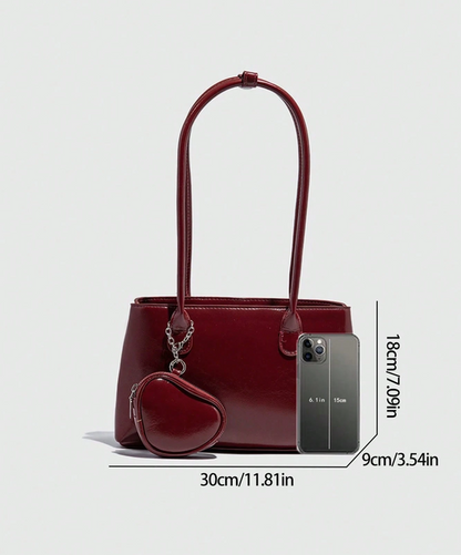 BOLSO ANABELA COLOR ROJO BURDEOS