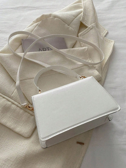 BOLSO BLANCO SOLAPA CURVA